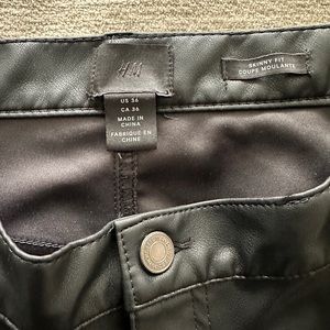 H&M Skinny Faux Leather Jeans